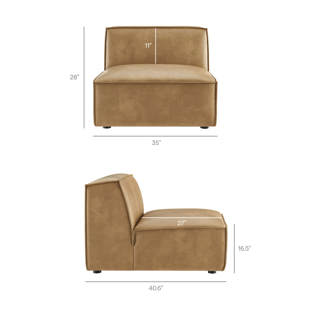 Restore 5-Piece Vegan Leather Modular L-Shaped Sofa by Modway, photo 15 of 22