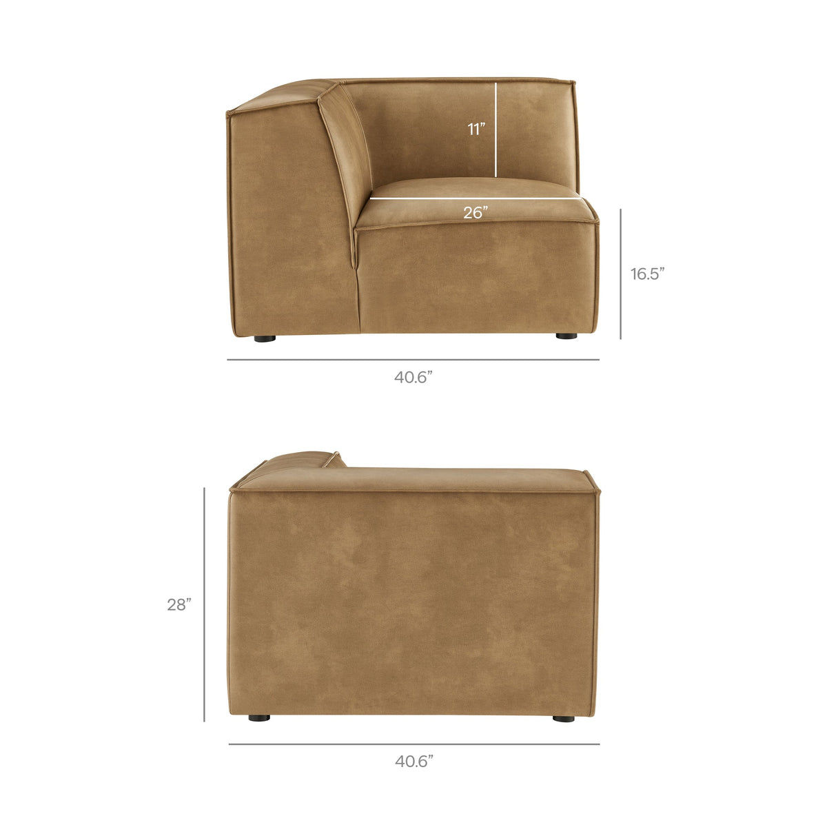 Restore 5-Piece Vegan Leather Modular L-Shaped Sofa by Modway, photo 16 of 22