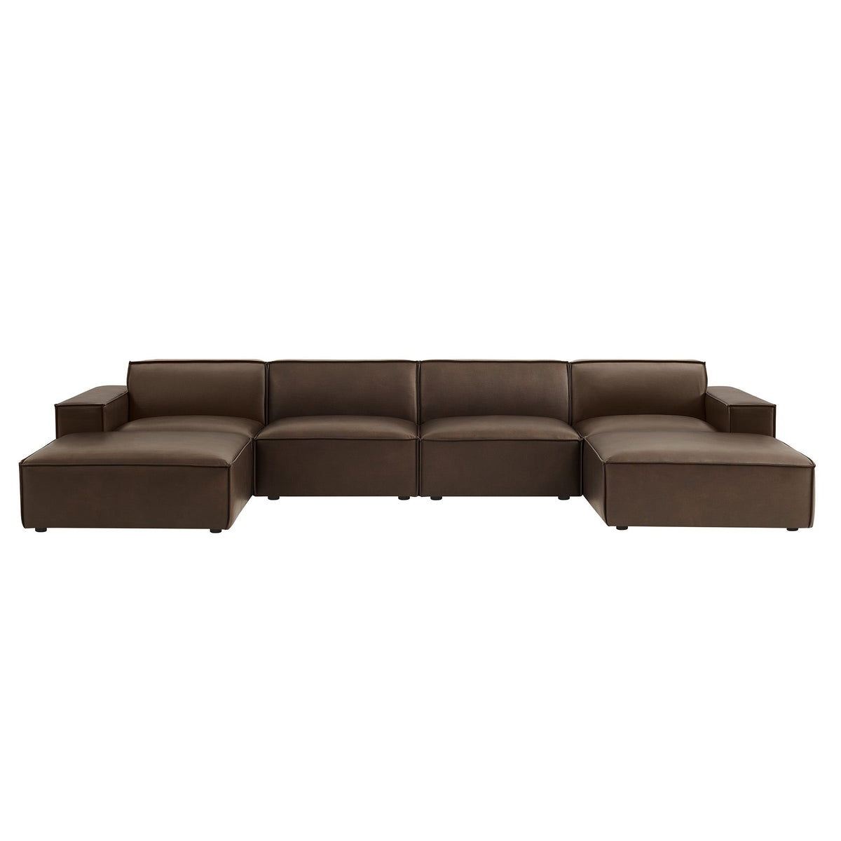 Restore 6-Piece Vegan Leather Modular Sectional Sofa by Modway, photo 7 of 22
