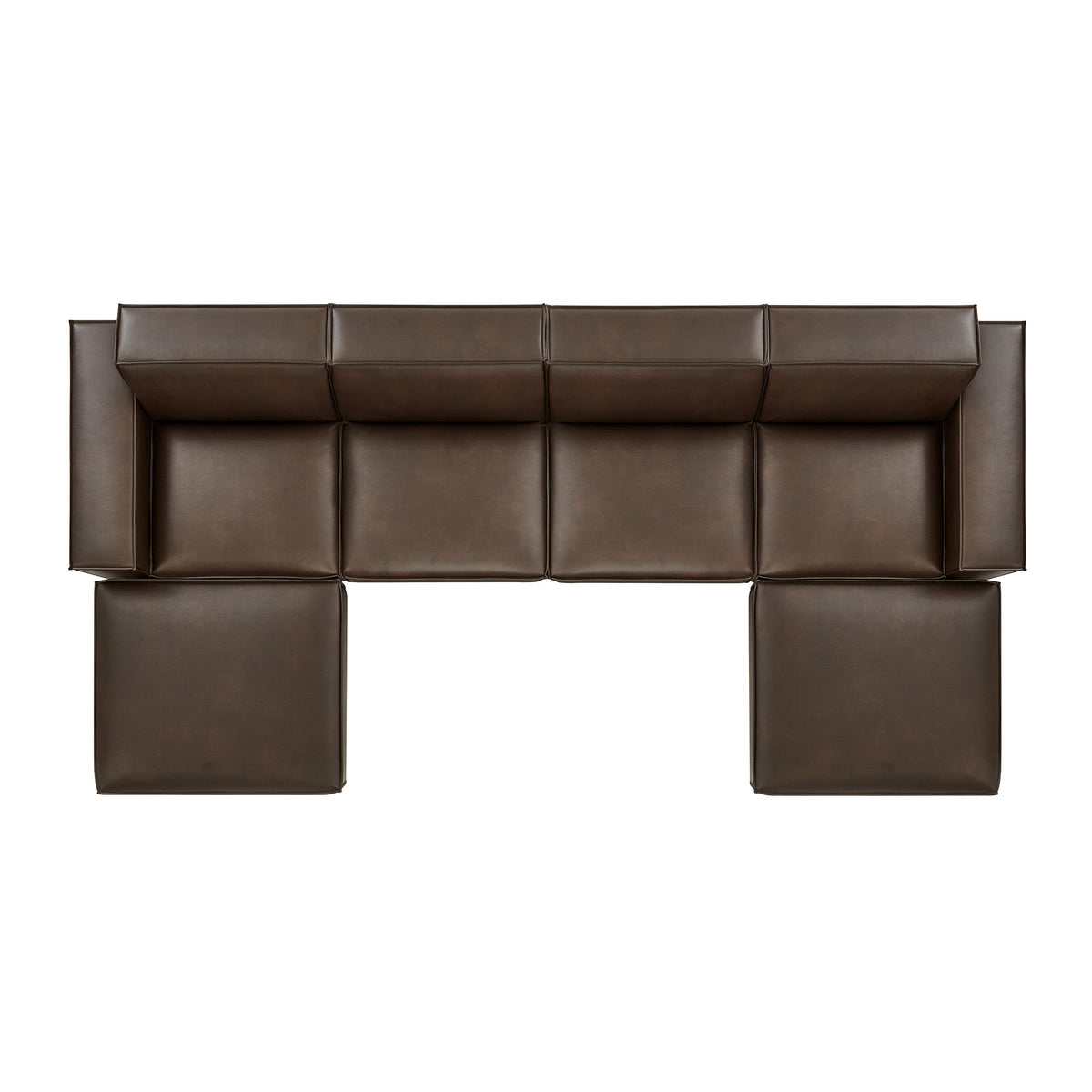 Restore 6-Piece Vegan Leather Modular Sectional Sofa by Modway, photo 8 of 22