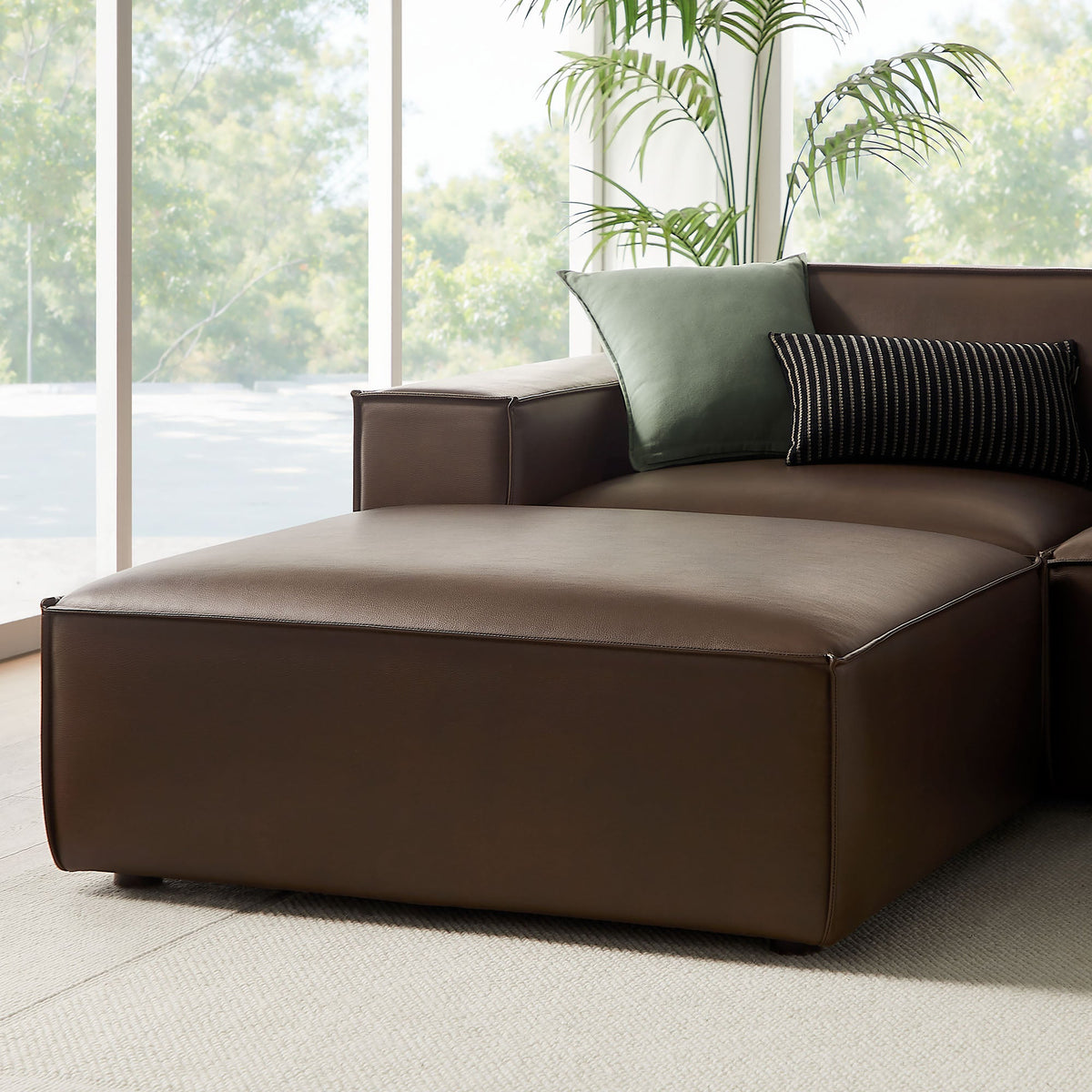 Restore 6-Piece Vegan Leather Modular Sectional Sofa by Modway, photo 11 of 22
