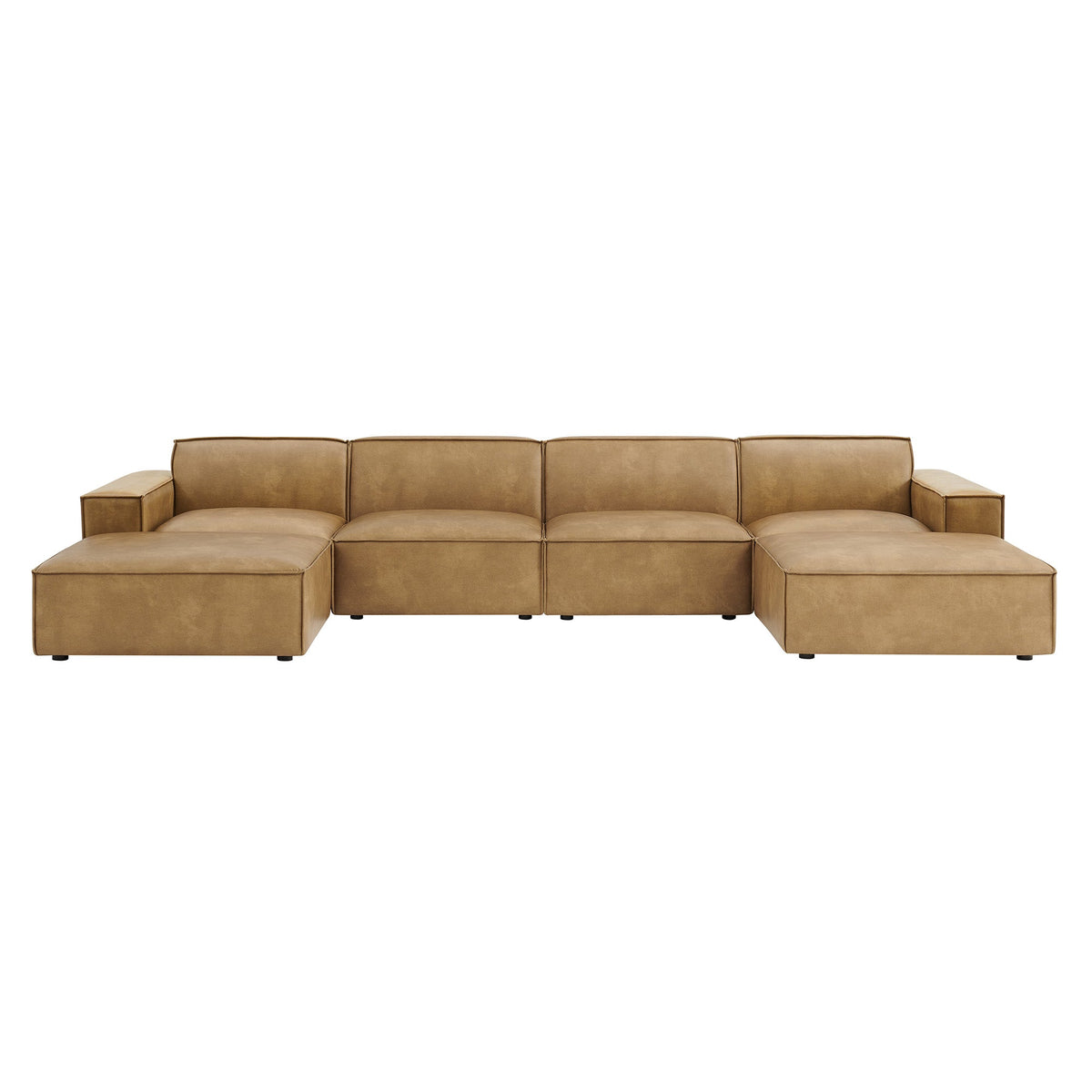 Restore 6-Piece Vegan Leather Modular Sectional Sofa by Modway, photo 18 of 22