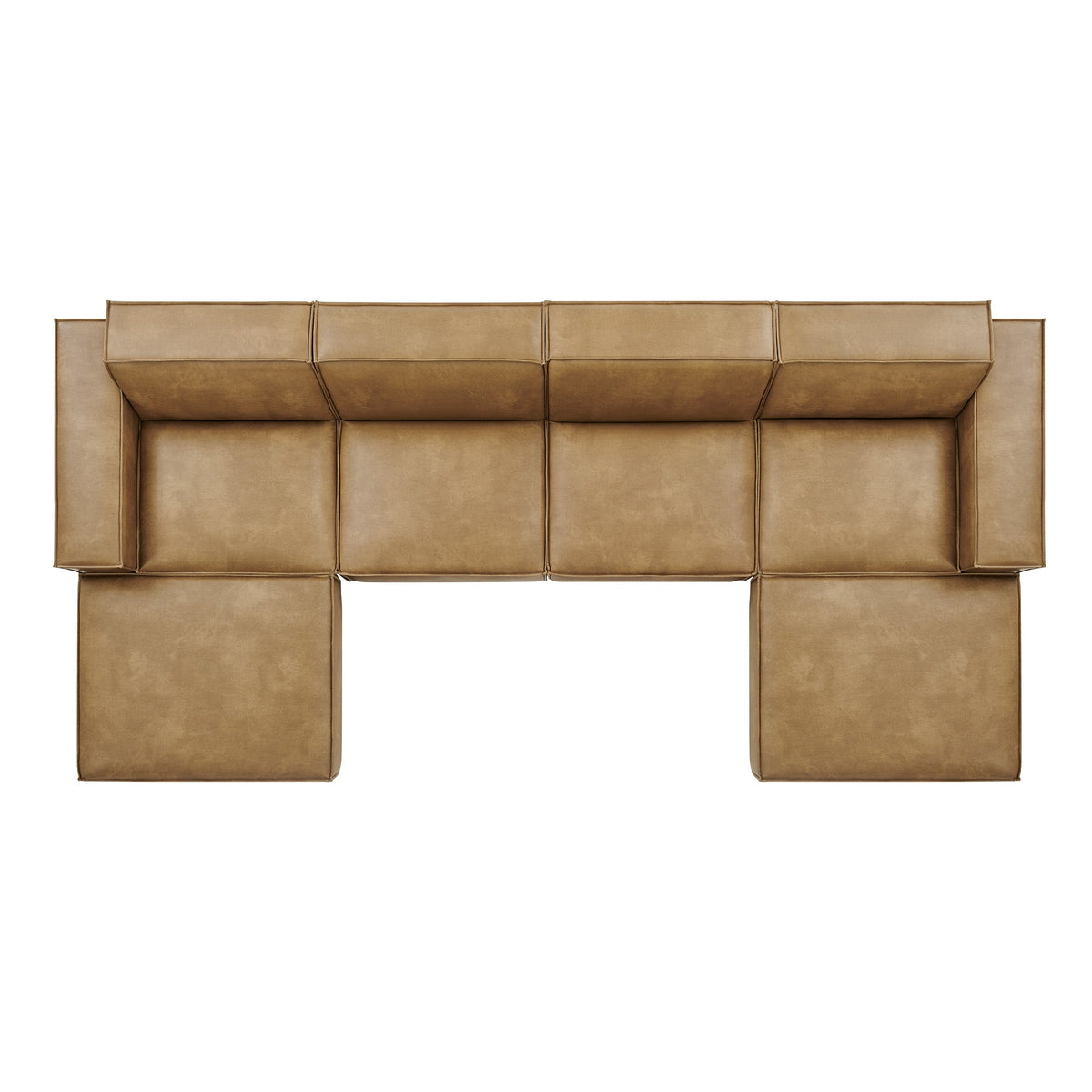 Restore 6-Piece Vegan Leather Modular Sectional Sofa by Modway, photo 19 of 22
