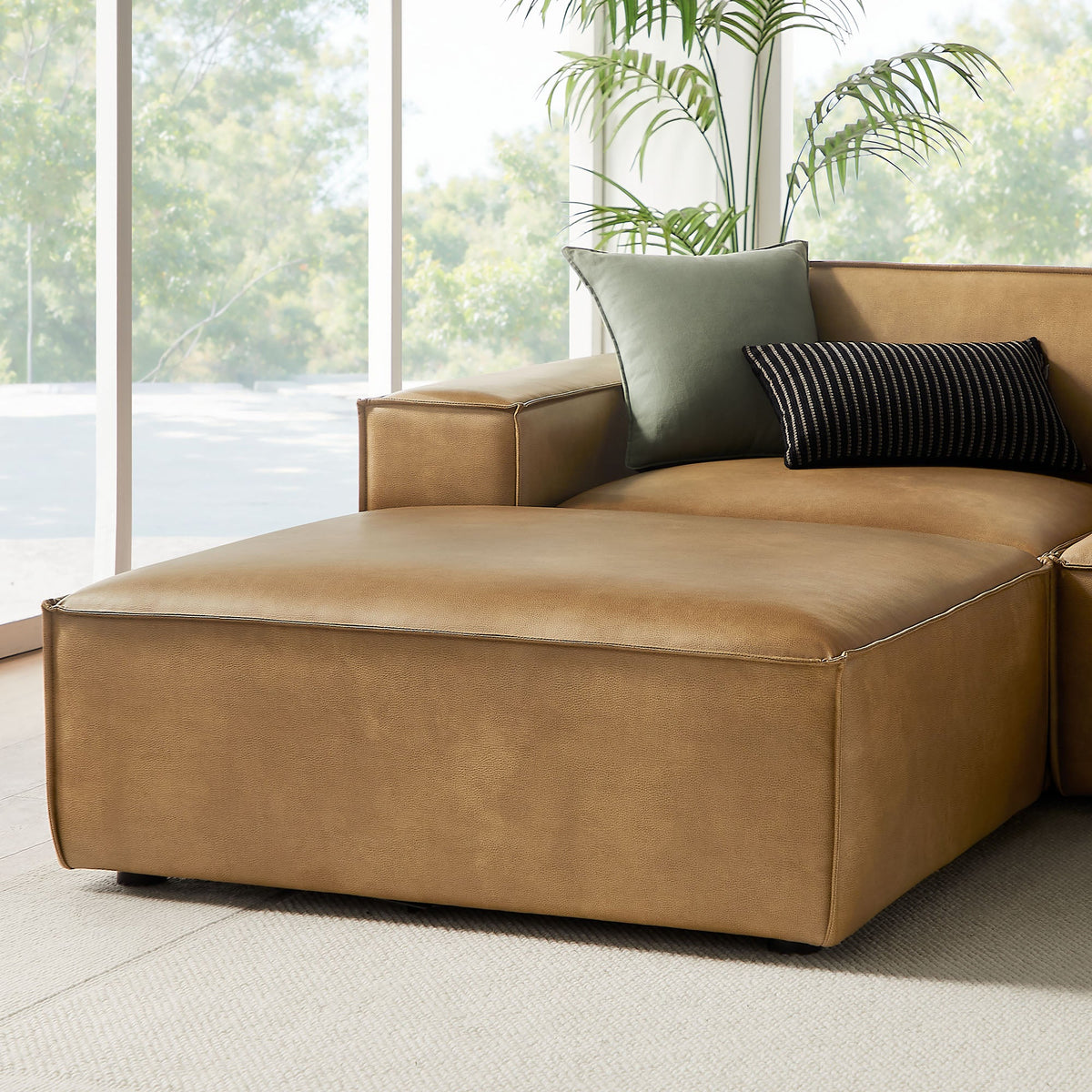Restore 6-Piece Vegan Leather Modular Sectional Sofa by Modway, photo 22 of 22