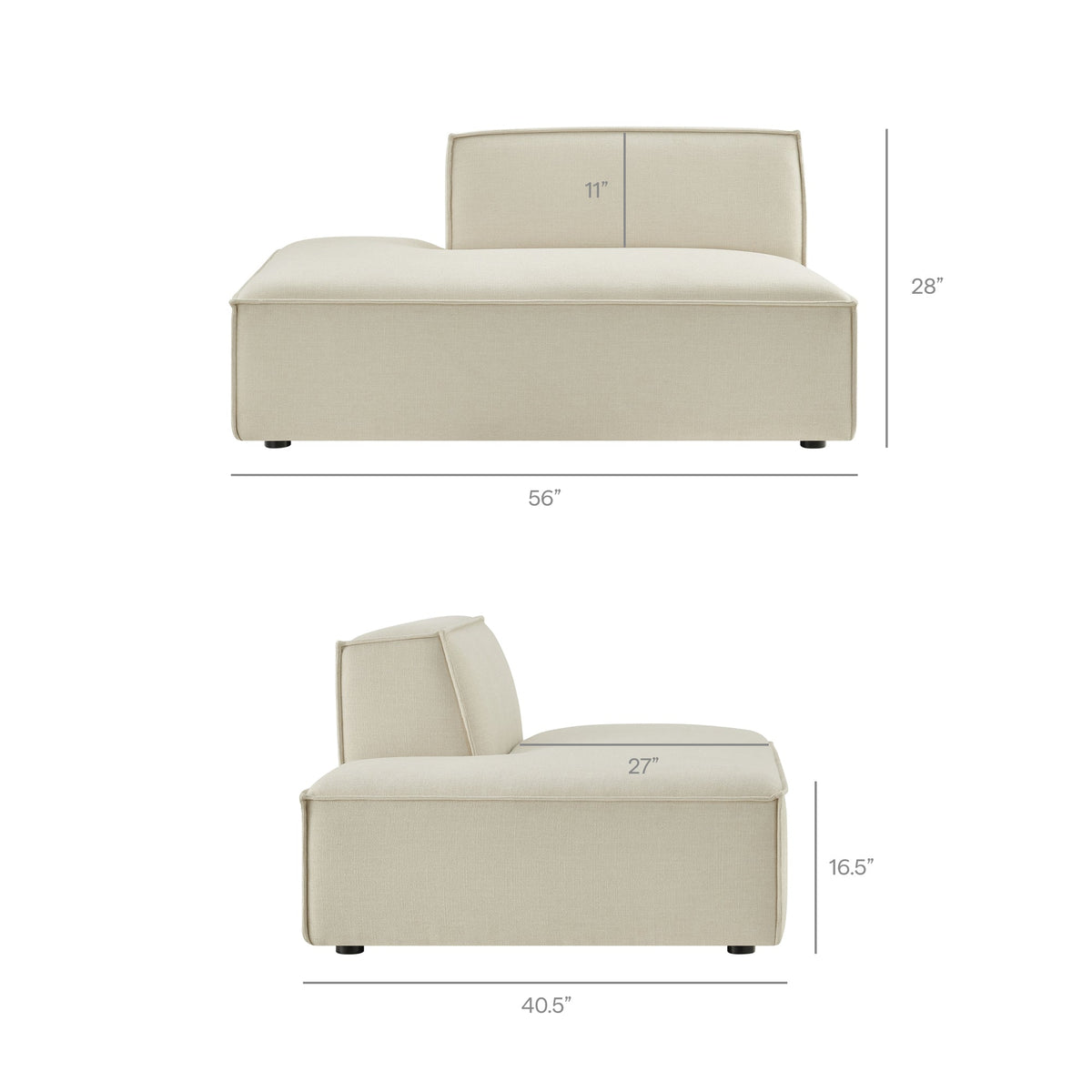 Restore 2-Piece Performance Fabric Upholstered Modular Loveseat by Modway - Ecru / Foliage / Mocha / Pewter / Sky (EEI-7423), photo 4 of 41