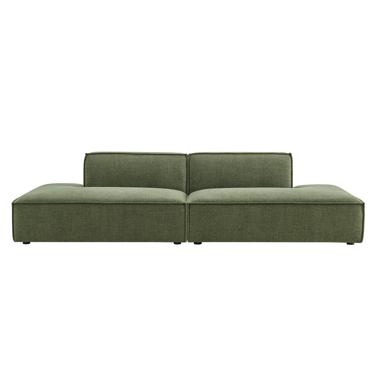 Restore 2-Piece Performance Fabric Upholstered Modular Loveseat by Modway - Ecru / Foliage / Mocha / Pewter / Sky (EEI-7423), photo 16 of 41