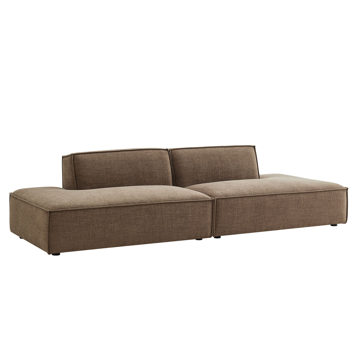 Restore 2-Piece Performance Fabric Upholstered Modular Loveseat by Modway - Ecru / Foliage / Mocha / Pewter / Sky (EEI-7423), photo 21 of 41