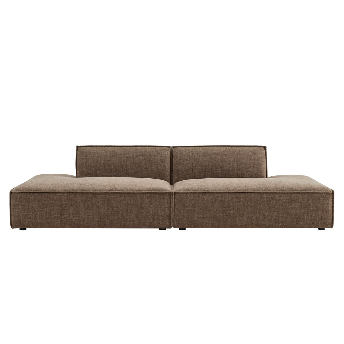 Restore 2-Piece Performance Fabric Upholstered Modular Loveseat by Modway - Ecru / Foliage / Mocha / Pewter / Sky (EEI-7423), photo 26 of 41