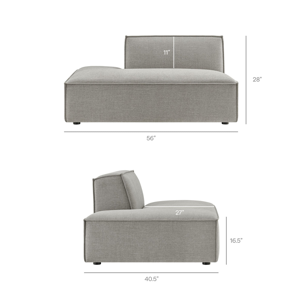 Restore 2-Piece Performance Fabric Upholstered Modular Loveseat by Modway - Ecru / Foliage / Mocha / Pewter / Sky (EEI-7423), photo 34 of 41