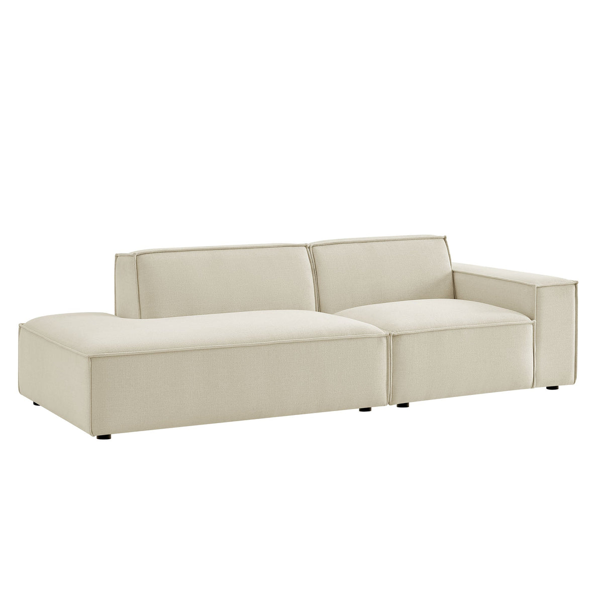 Restore 2-Piece Performance Fabric Upholstered Modular Loveseat by Modway - Ecru / Foliage / Mocha / Pewter / Sky (EEI-7427)
