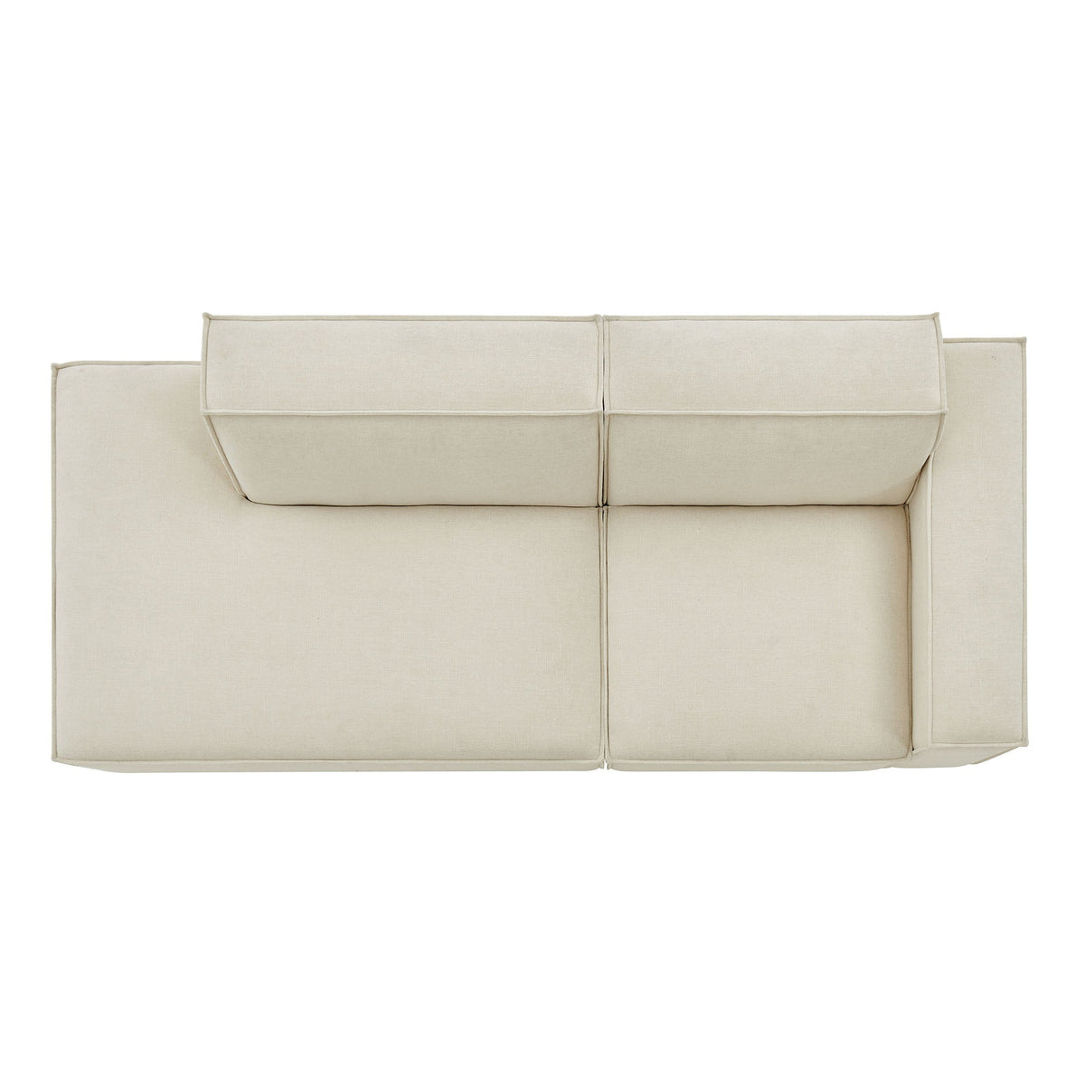 Restore 2-Piece Performance Fabric Upholstered Modular Loveseat by Modway - Ecru / Foliage / Mocha / Pewter / Sky (EEI-7427), photo 7 of 41