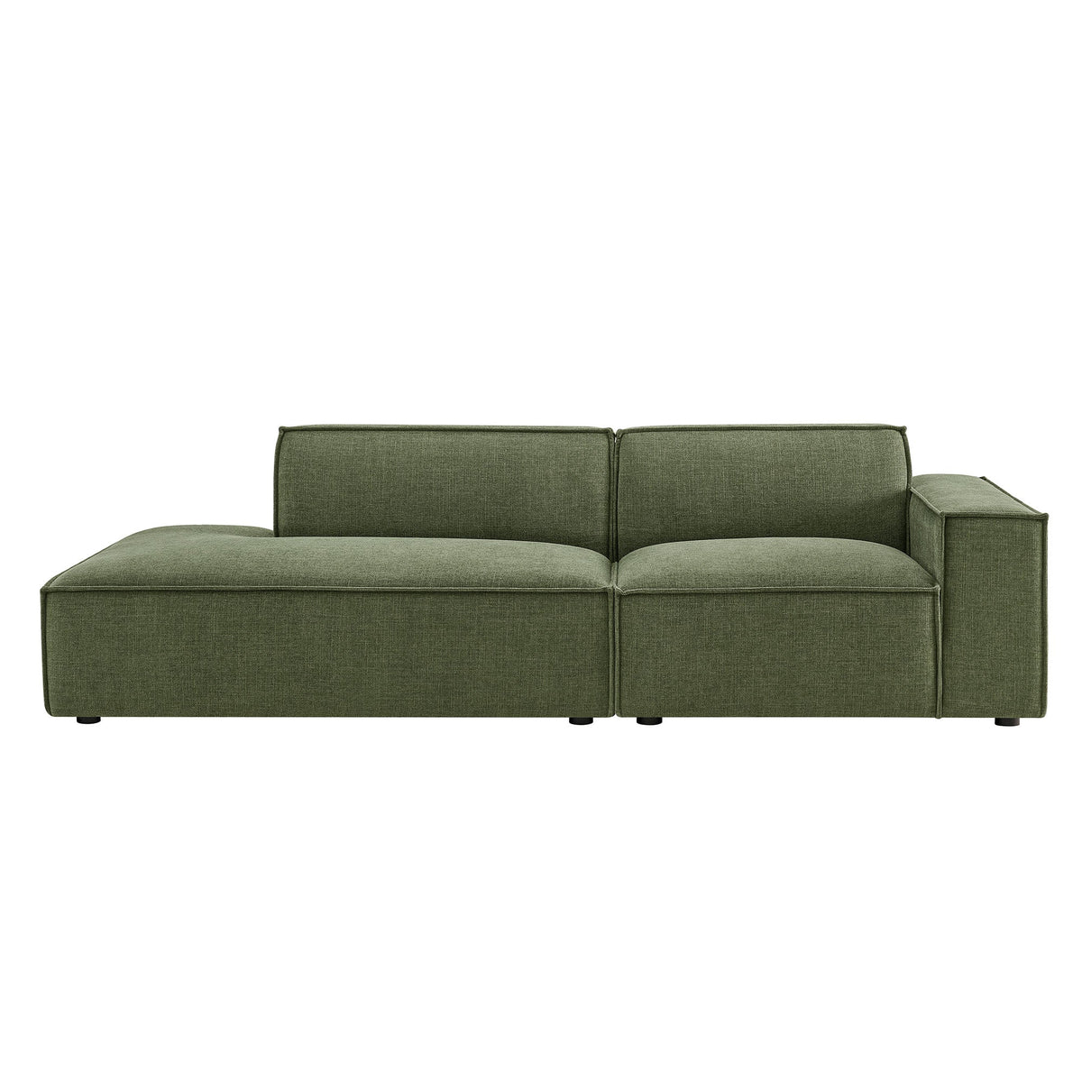 Restore 2-Piece Performance Fabric Upholstered Modular Loveseat by Modway - Ecru / Foliage / Mocha / Pewter / Sky (EEI-7427), photo 16 of 41