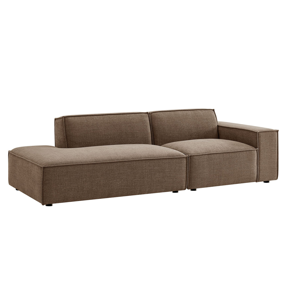 Restore 2-Piece Performance Fabric Upholstered Modular Loveseat by Modway - Ecru / Foliage / Mocha / Pewter / Sky (EEI-7427), photo 21 of 41