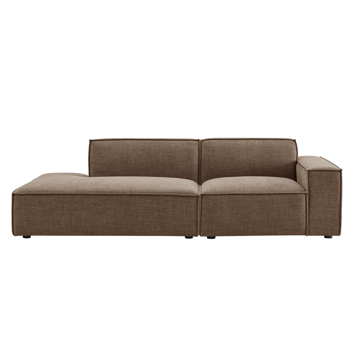 Restore 2-Piece Performance Fabric Upholstered Modular Loveseat by Modway - Ecru / Foliage / Mocha / Pewter / Sky (EEI-7427), photo 26 of 41
