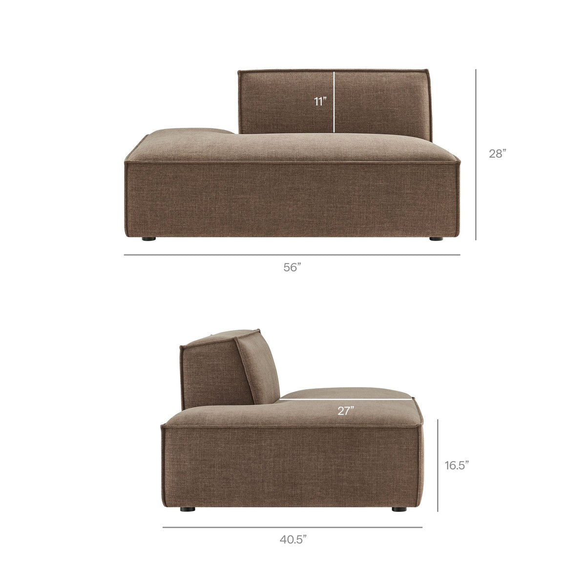 Restore 2-Piece Performance Fabric Upholstered Modular Loveseat by Modway - Ecru / Foliage / Mocha / Pewter / Sky (EEI-7427), photo 24 of 41