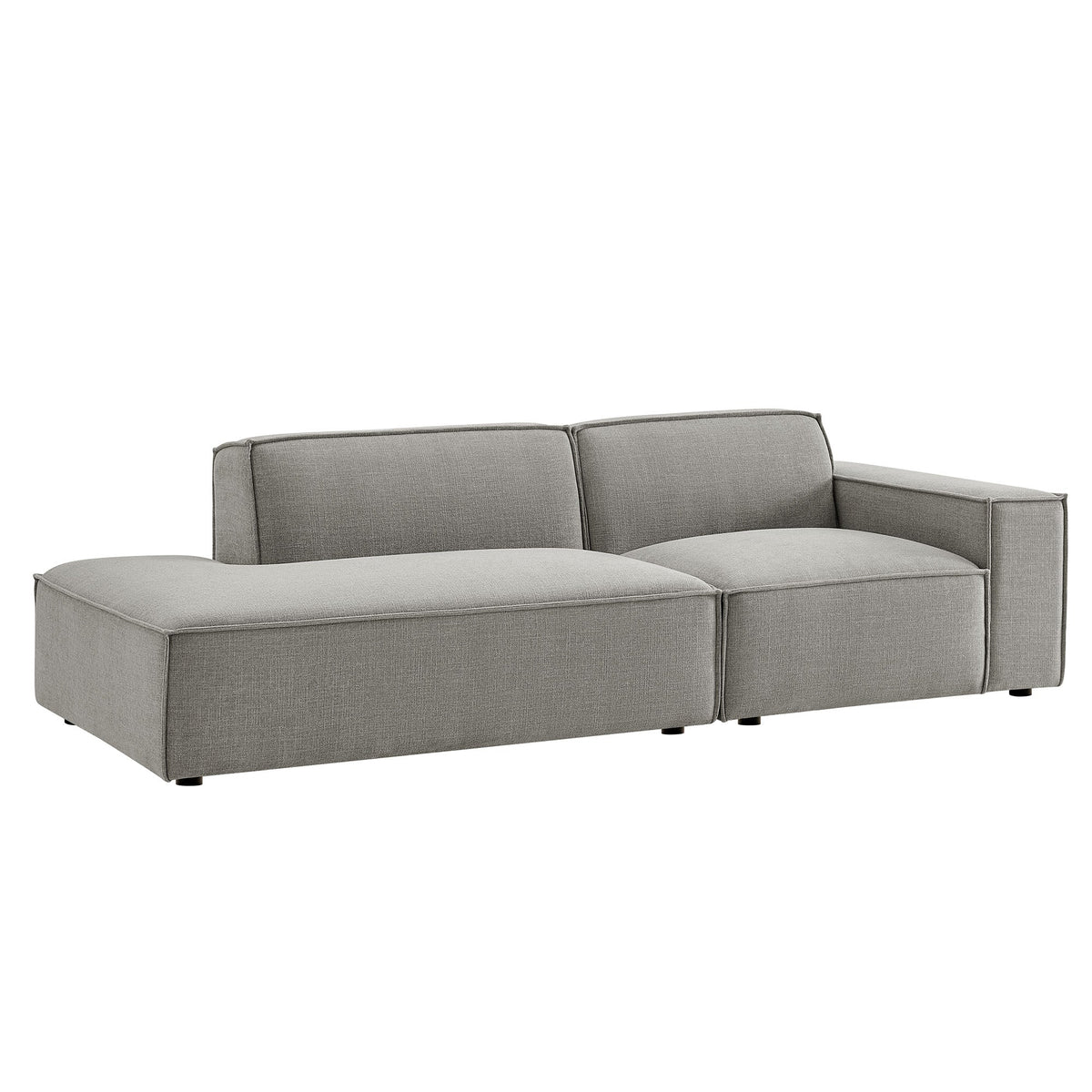 Restore 2-Piece Performance Fabric Upholstered Modular Loveseat by Modway - Ecru / Foliage / Mocha / Pewter / Sky (EEI-7427), photo 31 of 41