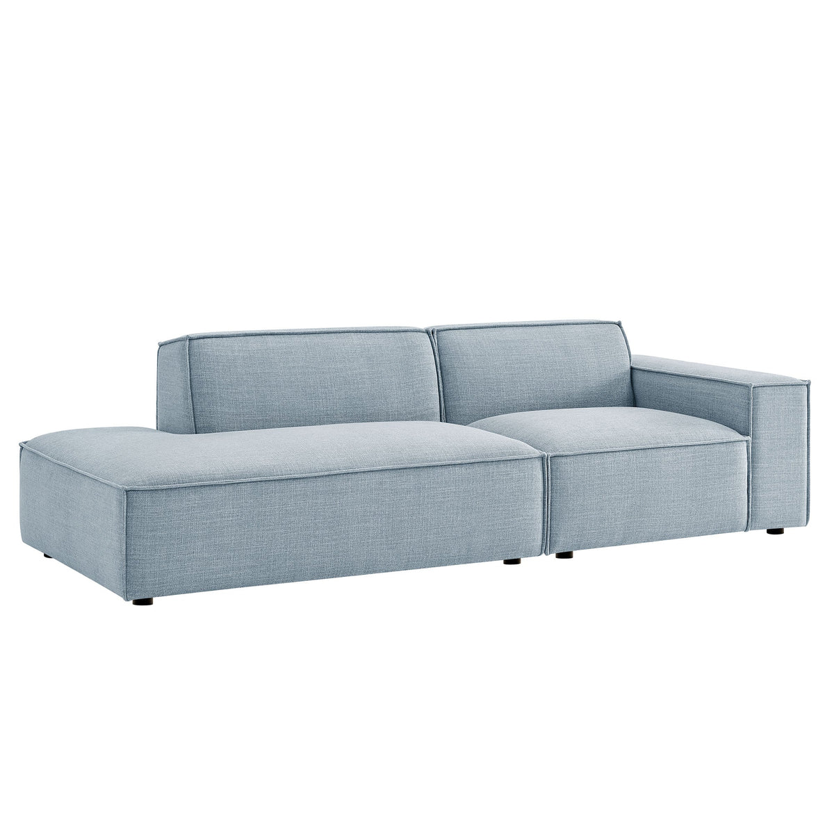 Restore 2-Piece Performance Fabric Upholstered Modular Loveseat by Modway - Ecru / Foliage / Mocha / Pewter / Sky (EEI-7427), photo 41 of 41