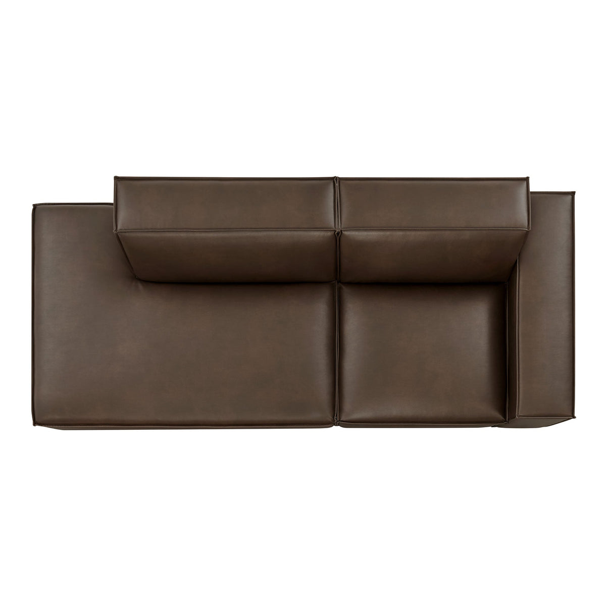 Restore 2-Piece Vegan Leather Modular Loveseat by Modway - Espresso / Toast (EEI-7428), photo 6 of 18