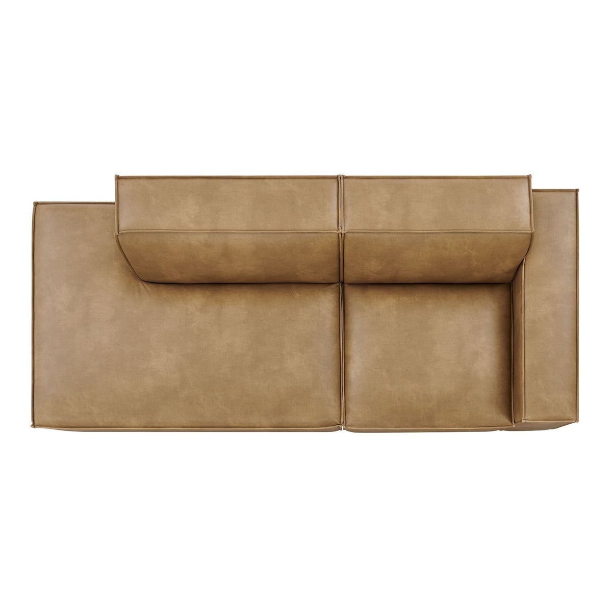 Restore 2-Piece Vegan Leather Modular Loveseat by Modway - Espresso / Toast (EEI-7428), photo 15 of 18