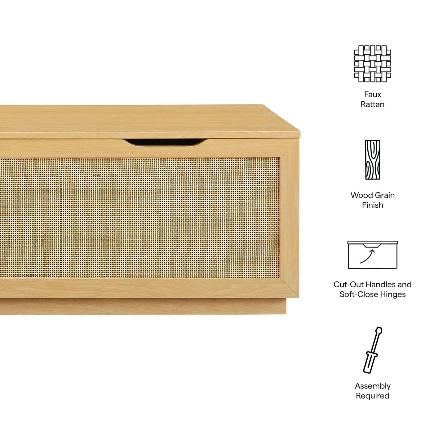 Soma 47" Rattan Storage Bench by Modway by HouseOfZazla