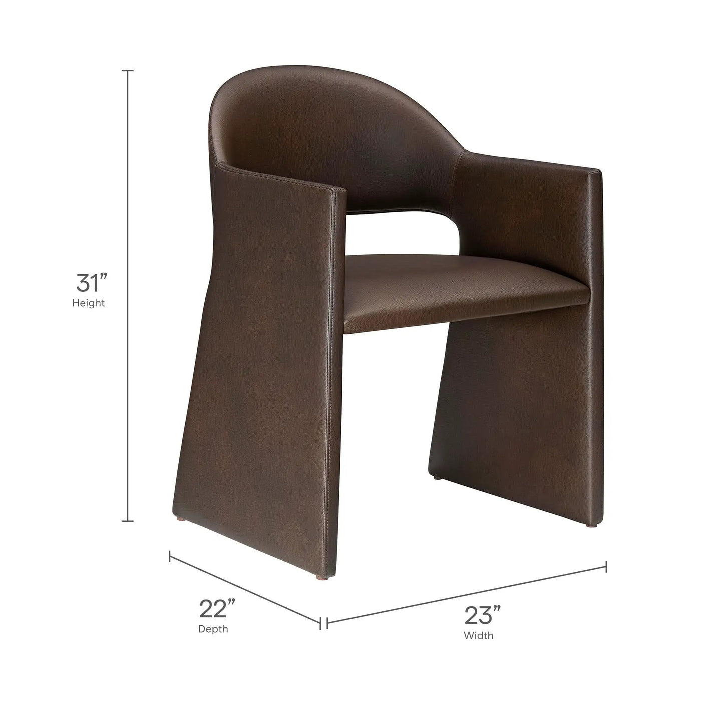 Talia Vegan Leather Dining Armchair by Modway by HouseOfZazla