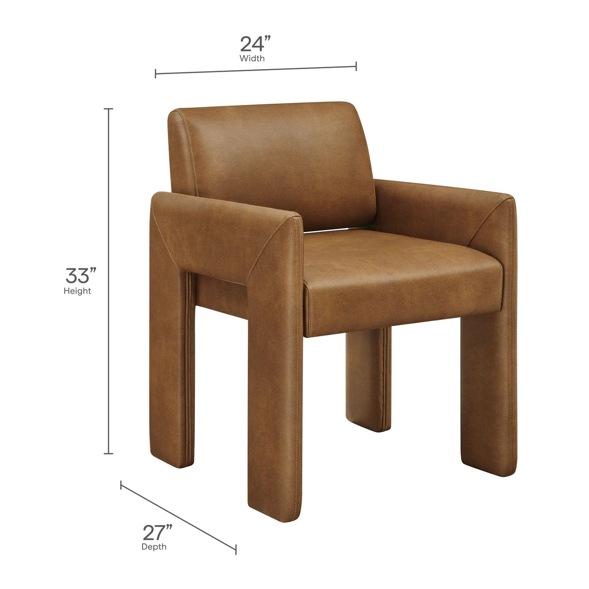 Daven Vegan Leather Dining Armchair by Modway by HouseOfZazla