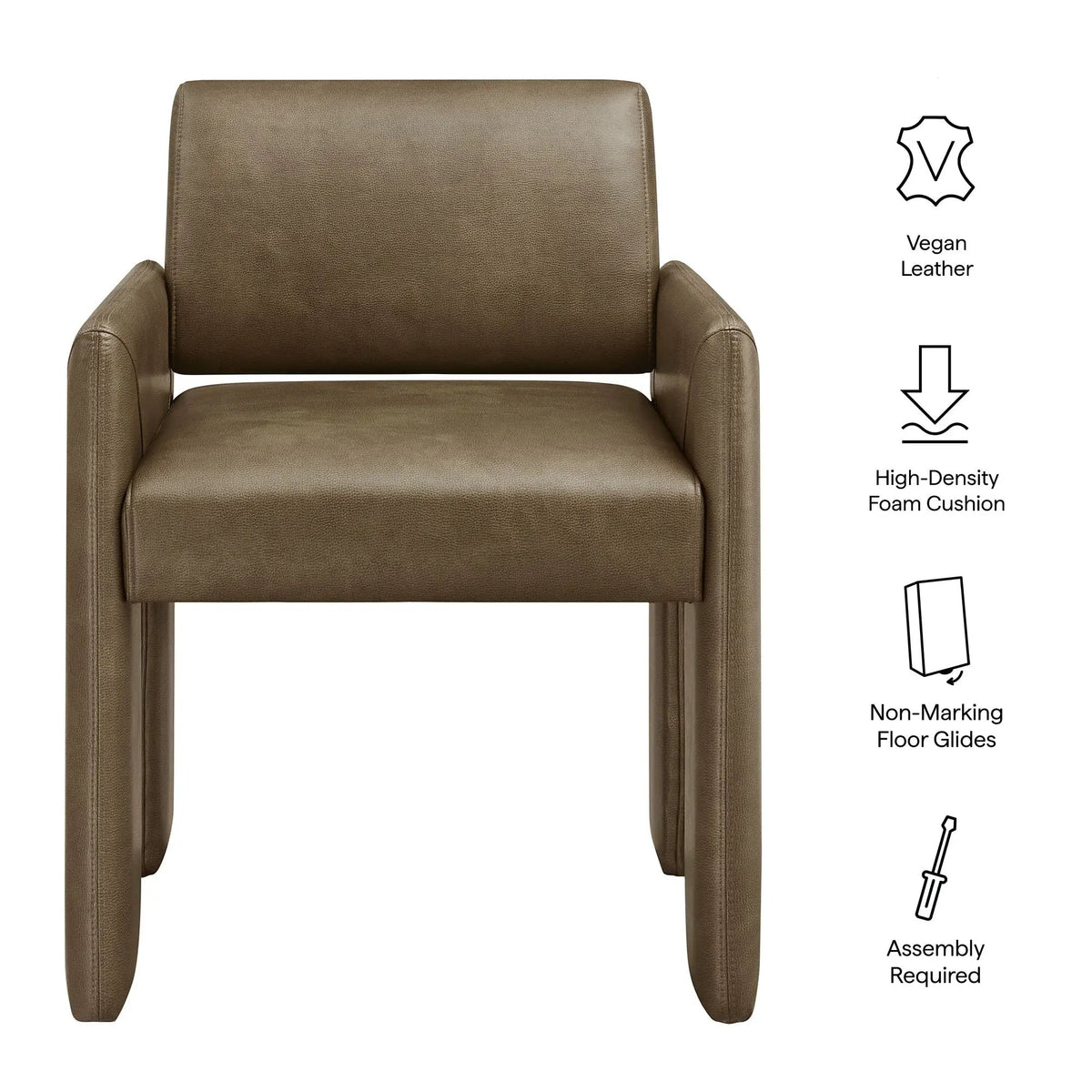 Daven Vegan Leather Dining Armchair by Modway by HouseOfZazla