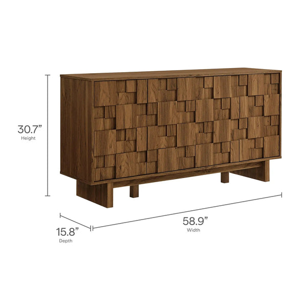 Owen 59 Inch 4 Door Geometric Sideboard by Modway, photo 2 of 7