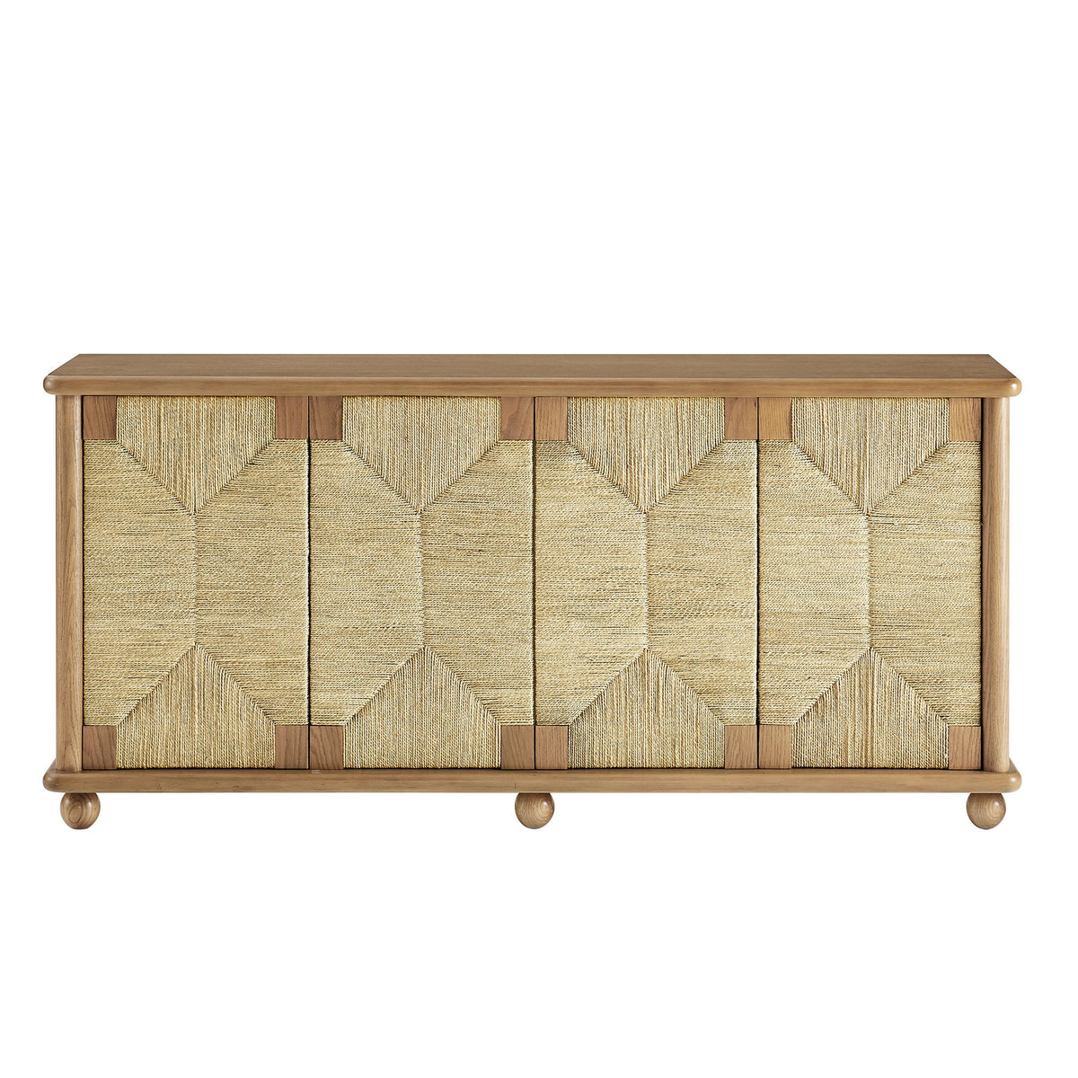 Marola 71 Inch Oak Wood Seagrass Sideboard by Modway, photo 5 of 9