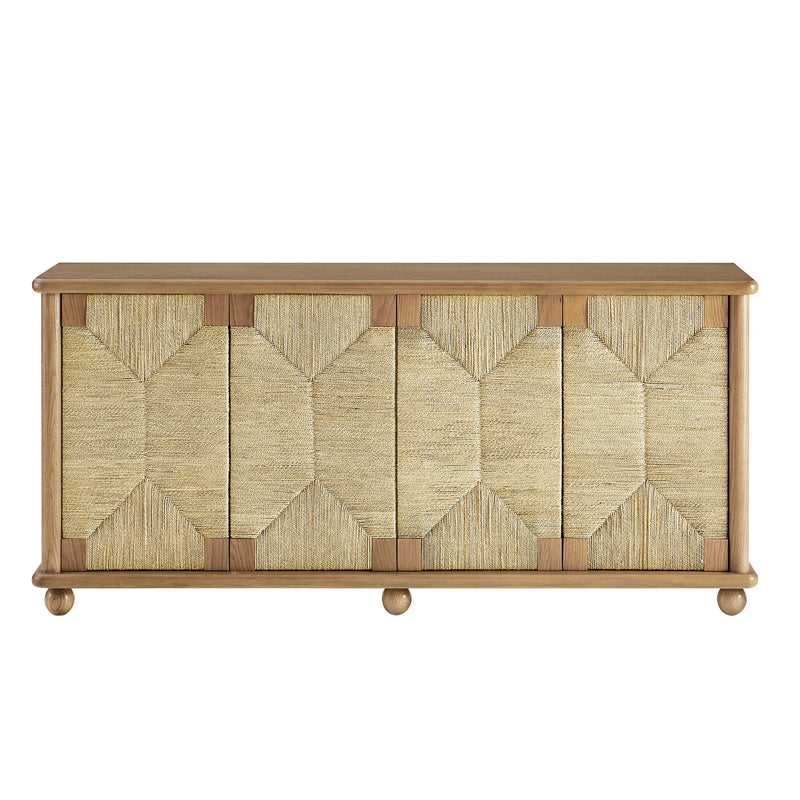 Marola 71 Inch Oak Wood Seagrass Sideboard by Modway, photo 5 of 9