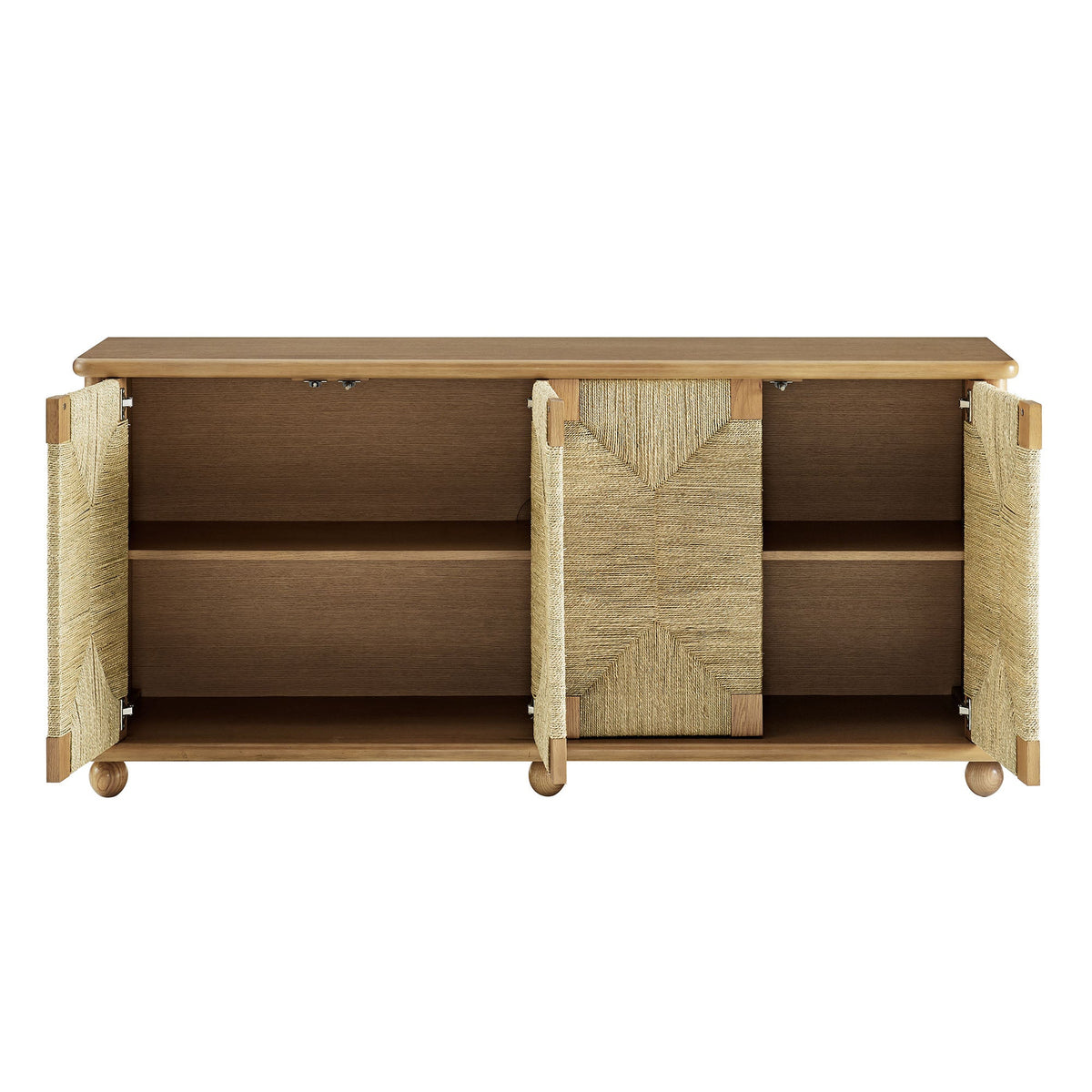Marola 71 Inch Oak Wood Seagrass Sideboard by Modway, photo 6 of 9