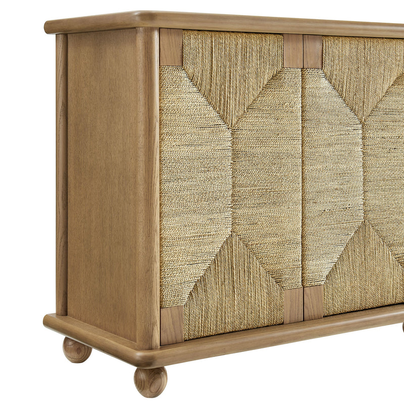 Marola 71 Inch Oak Wood Seagrass Sideboard by Modway, photo 7 of 9