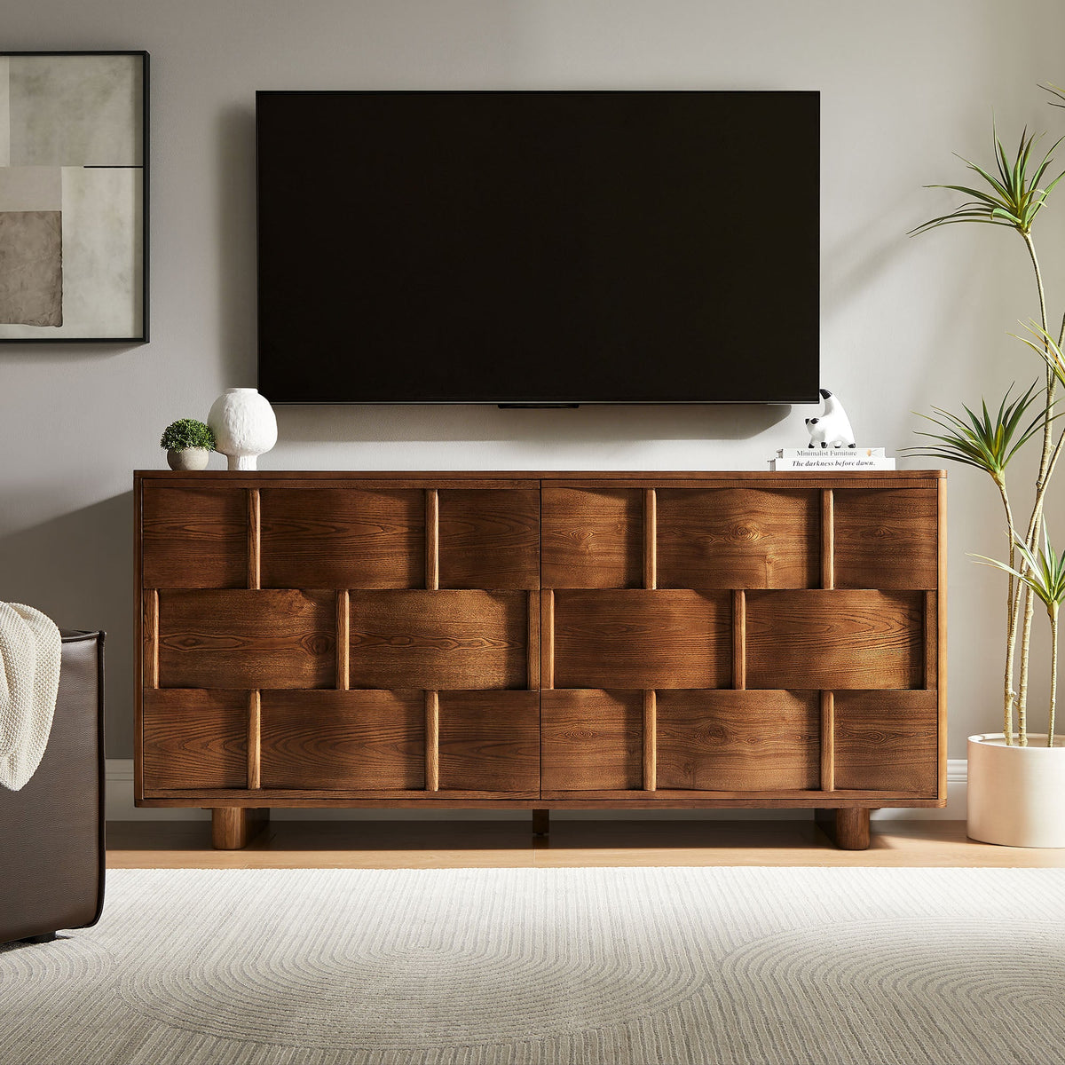 Foundry 71" Woven Design Buffet Storage Cabinet by Modway, photo 19 of 30