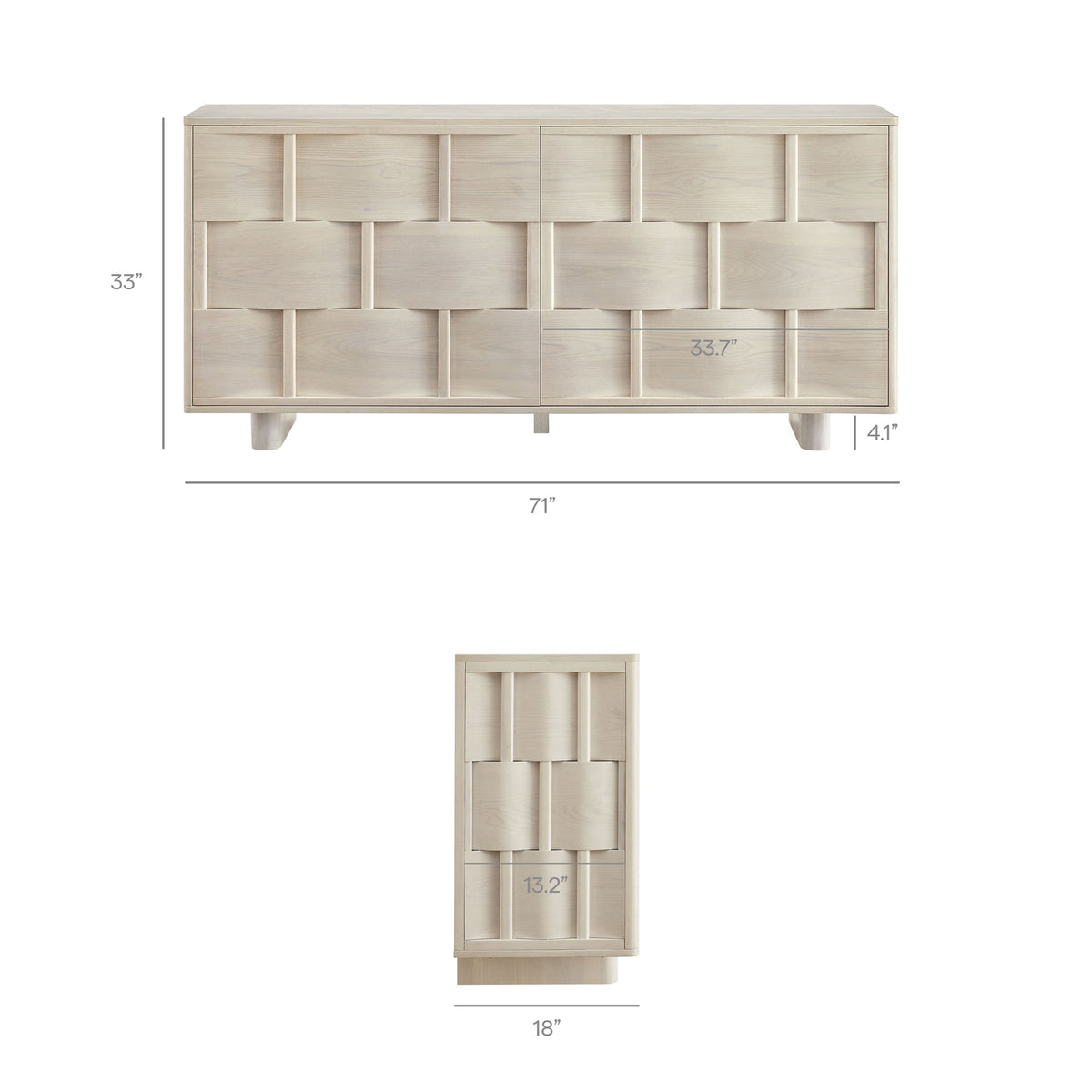Foundry 71" Woven Design Buffet Storage Cabinet by Modway, photo 23 of 30