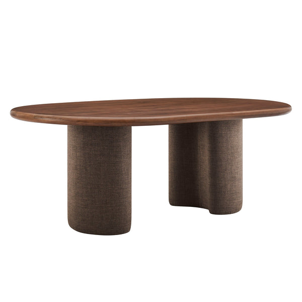 Enric 84 Inch Mango Wood Oval Dining Table by Modway