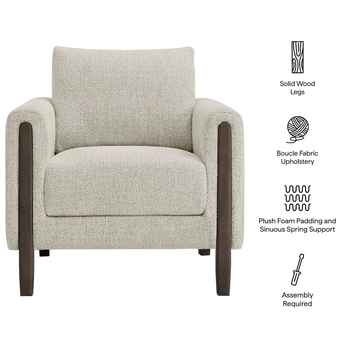 Hawken Boucle Fabric Accent Armchair by Modway by HouseOfZazla