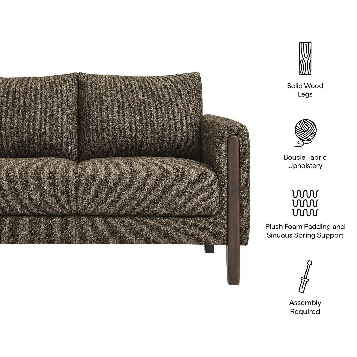 Hawken Boucle Fabric Loveseat by Modway by HouseOfZazla