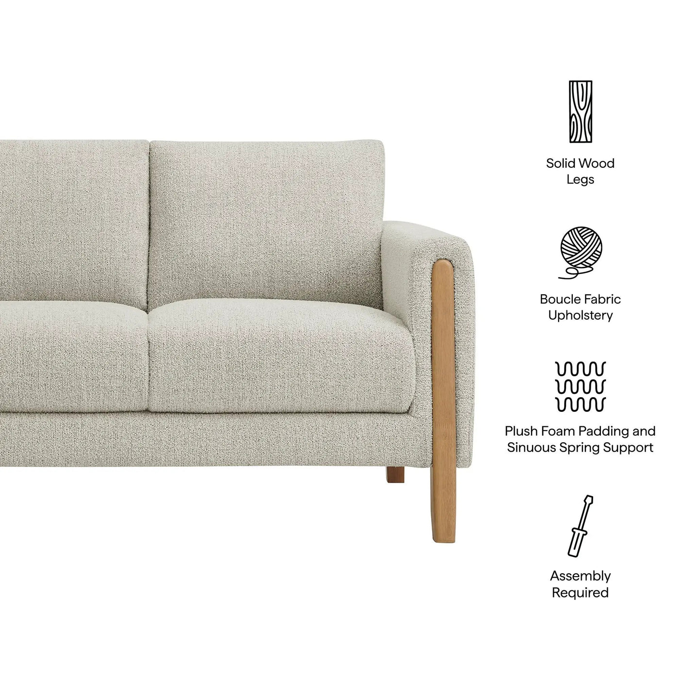 Hawken Boucle Fabric Loveseat by Modway by HouseOfZazla