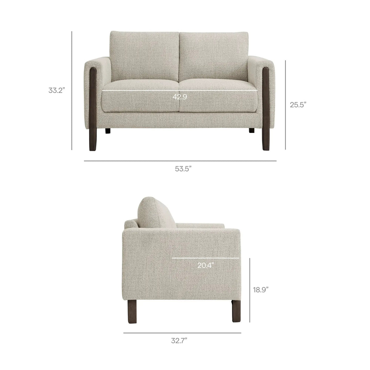 Hawken Boucle Fabric Loveseat by Modway by HouseOfZazla