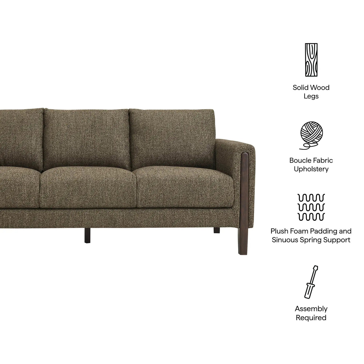 Hawken Boucle Fabric Sofa by Modway by HouseOfZazla