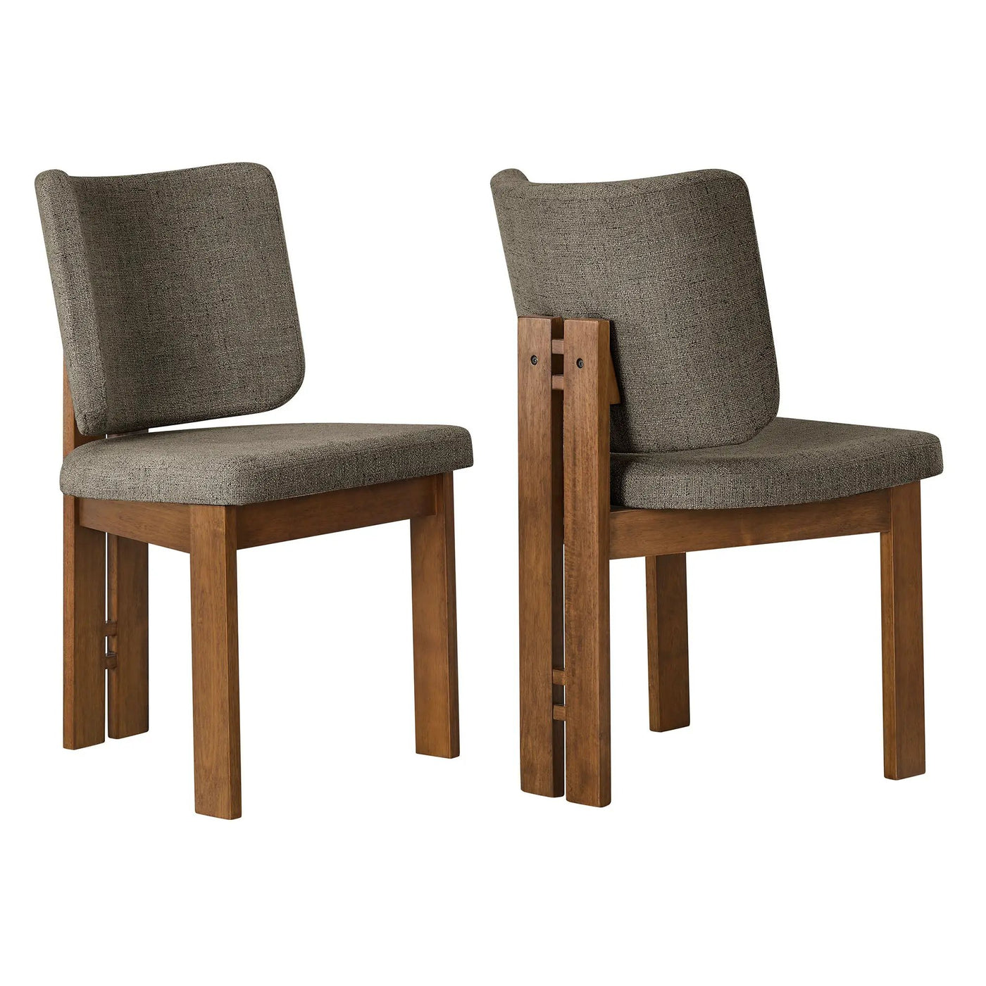 Alba Armless Upholstered Dining Chairs Set of 2 by HouseOfZazla