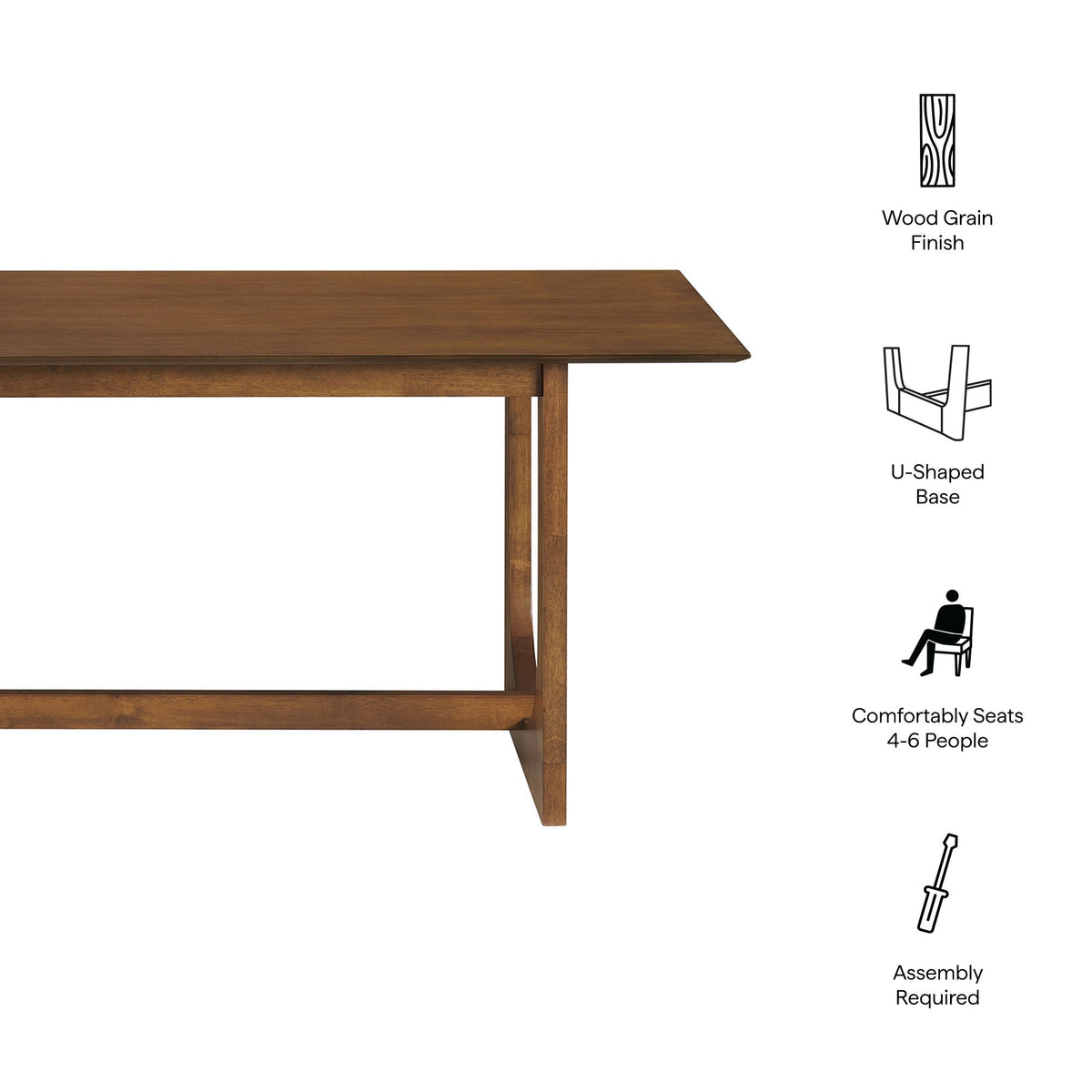 Ashcroft 69" Rectangular Dining Table by Modway, photo 12 of 20