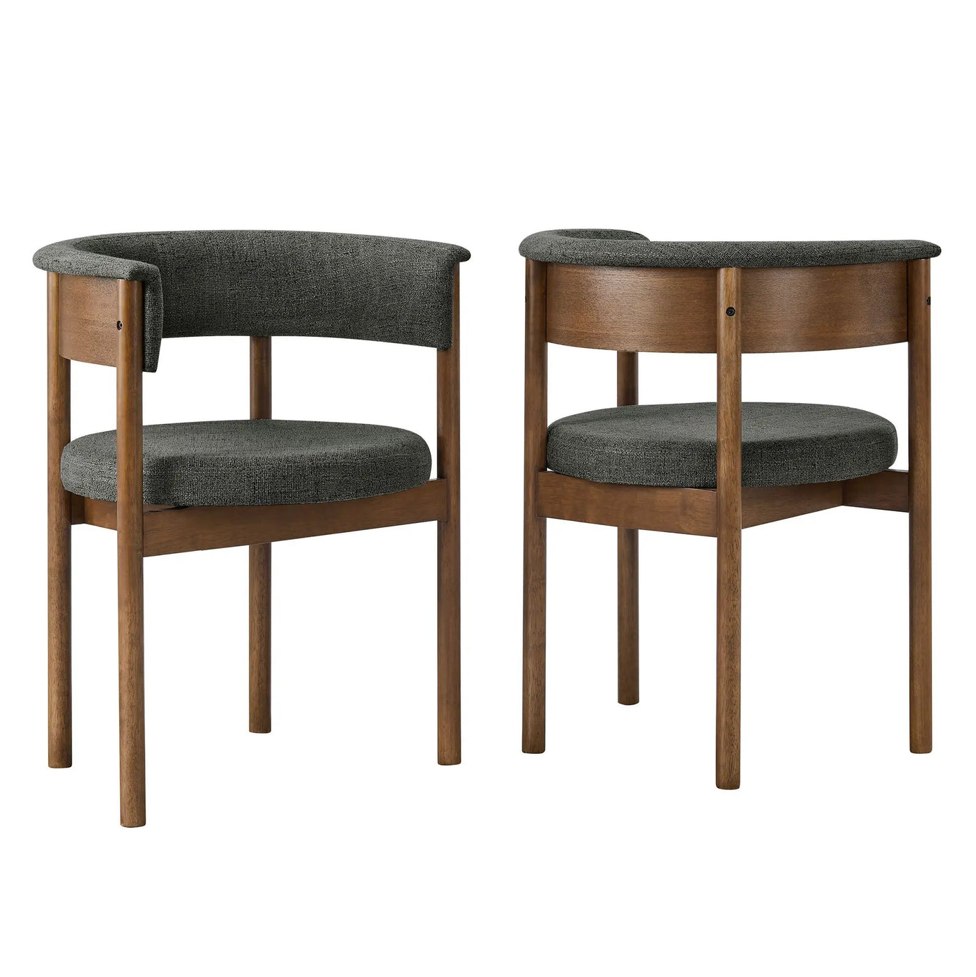 Clea Curved Upholstered Dining Chairs Set of 2 by HouseOfZazla