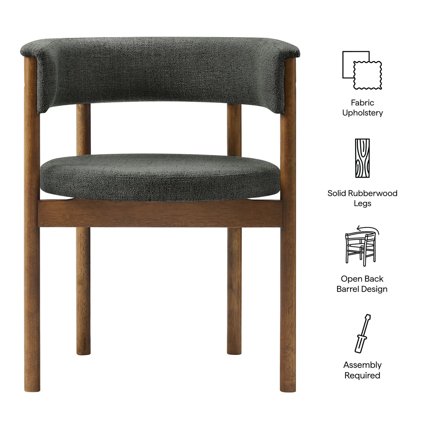Clea Curved Upholstered Dining Chairs Set of 2 by HouseOfZazla