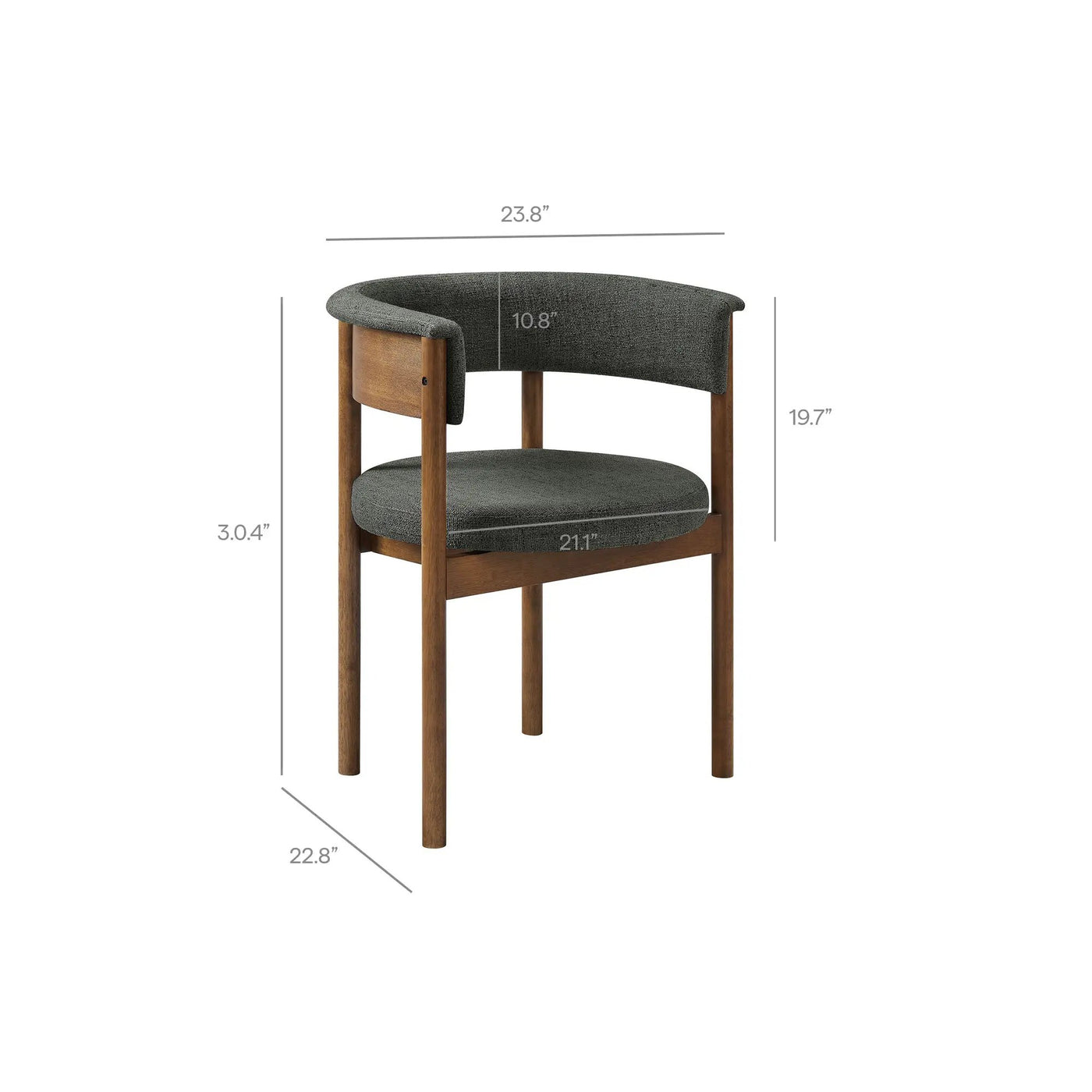 Clea Curved Upholstered Dining Chairs Set of 2 by HouseOfZazla