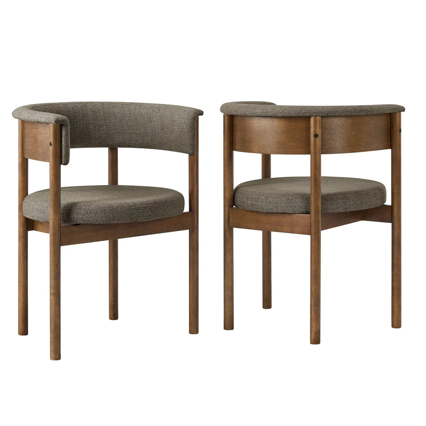 Clea Curved Upholstered Dining Chairs Set of 2 by HouseOfZazla