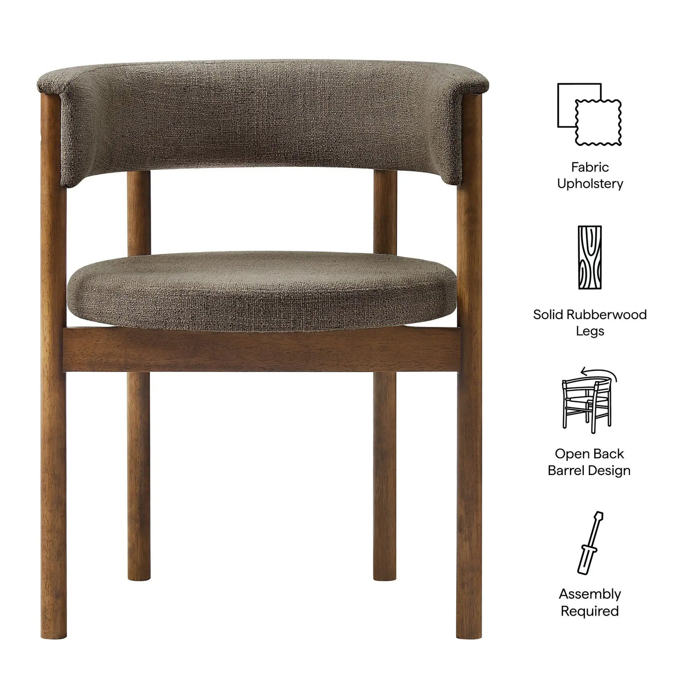 Clea Curved Upholstered Dining Chairs Set of 2 by HouseOfZazla