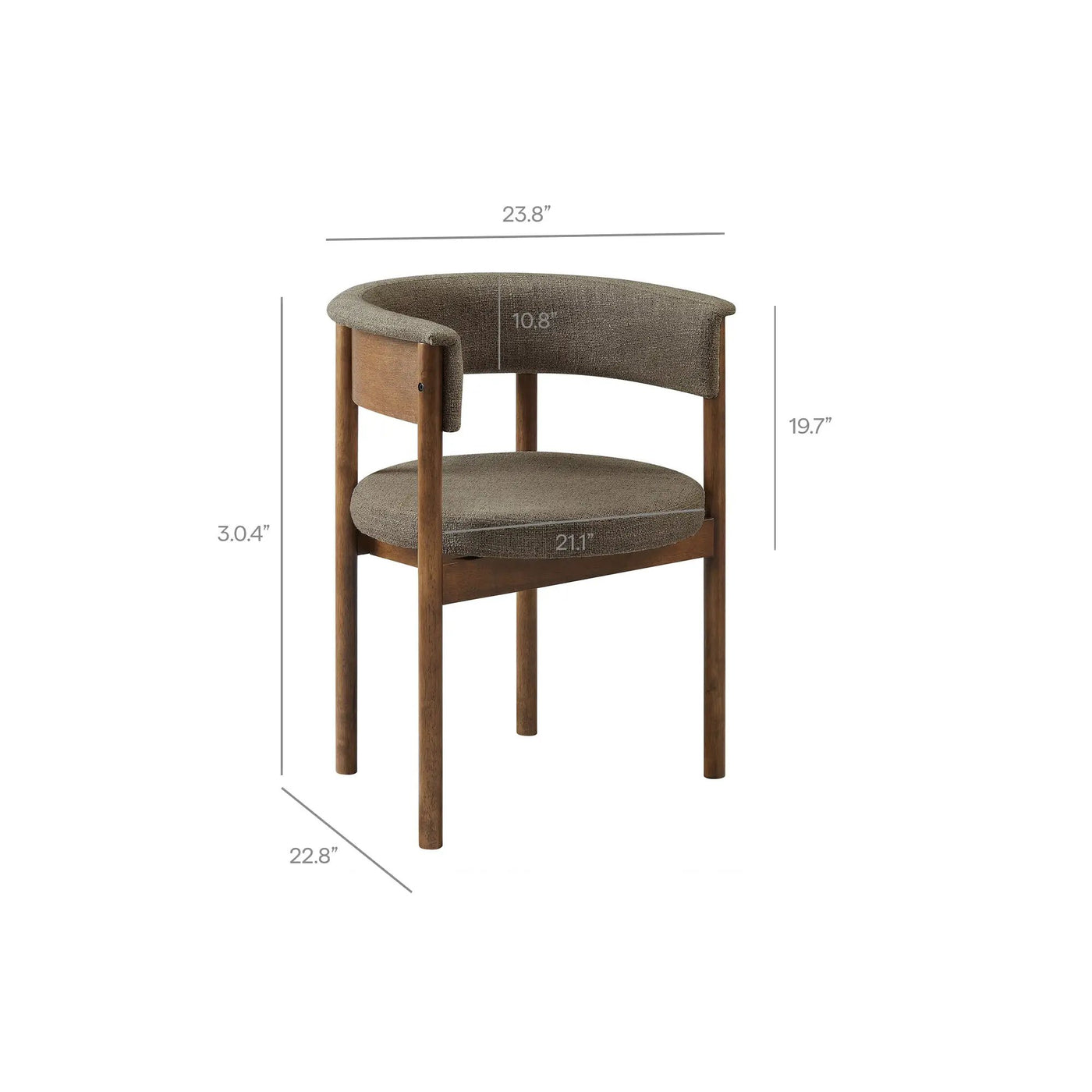 Clea Curved Upholstered Dining Chairs Set of 2 by HouseOfZazla