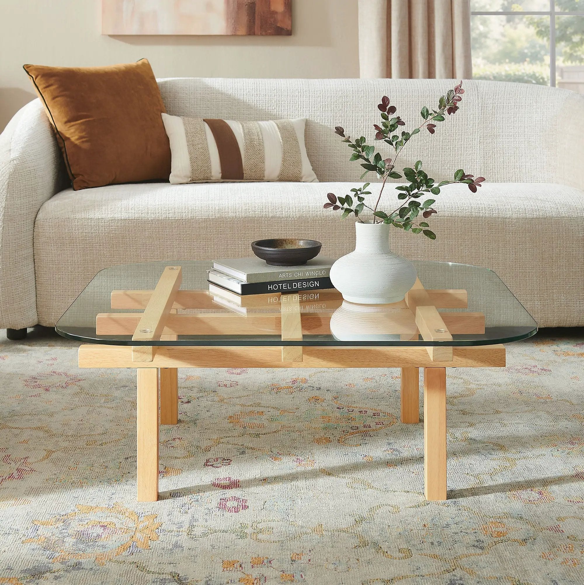 Isby 35 Inch Tempered Glass Coffee Table by Modway by HouseOfZazla