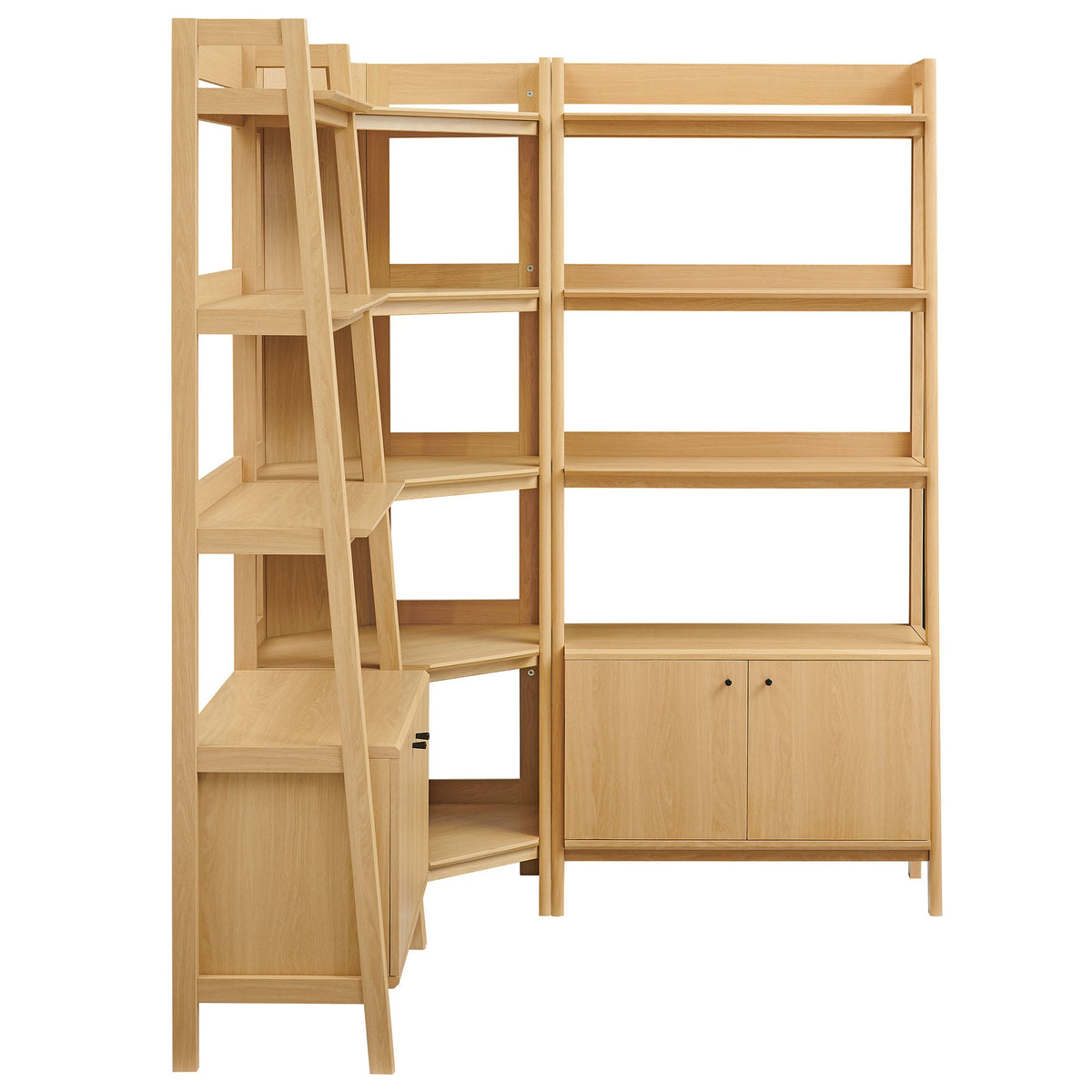Bixby 3-Piece Corner Bookshelf Set with Wide Bookshelves by Modway, photo 4 of 18